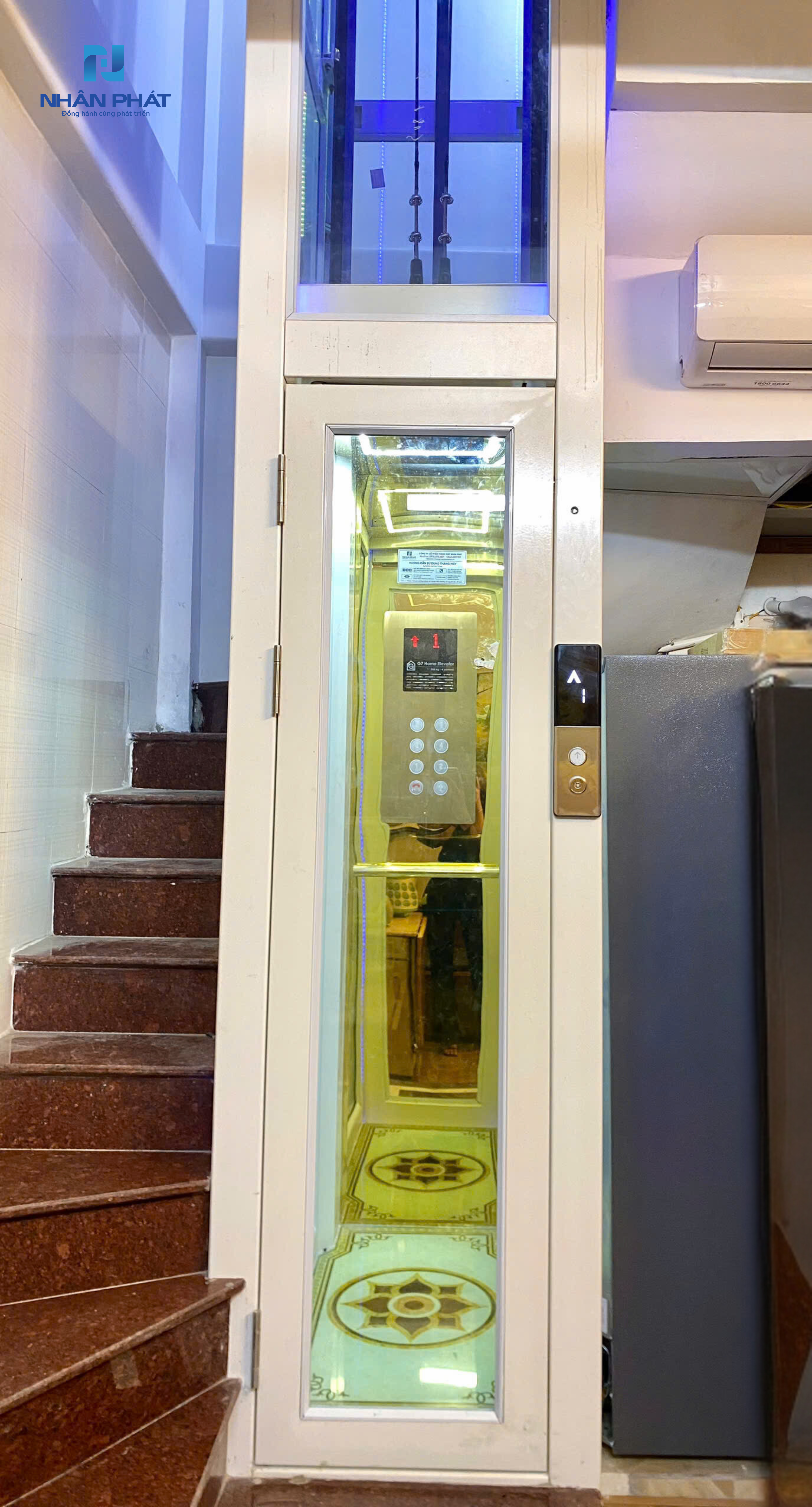 Thiet ke chua co ten 51 1 Thang máy cho nhà diện tích 17m2